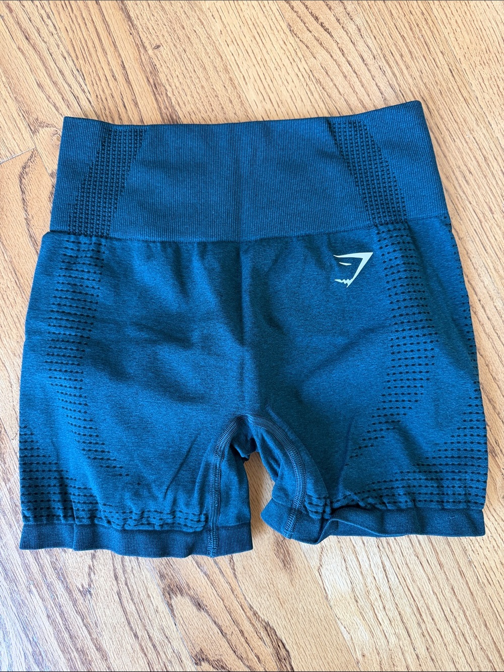 Gymshark Women's High-Waist Seamless Bike Shorts - Teal Blue